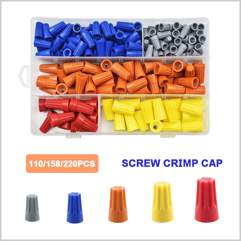 Wire Connector Cap - 110/158/220 unidades tampa de crimpagem de