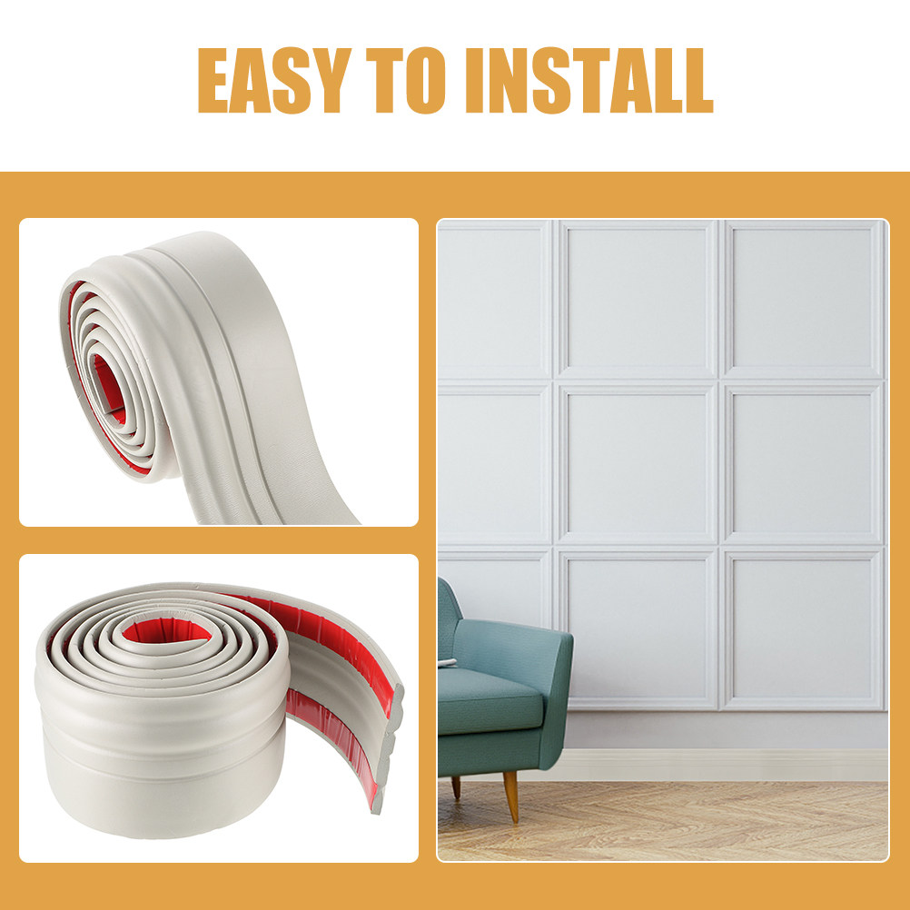 1 Rolo de Acabamento Adesivo p - Baseboard Molding Trim avaliação e preço