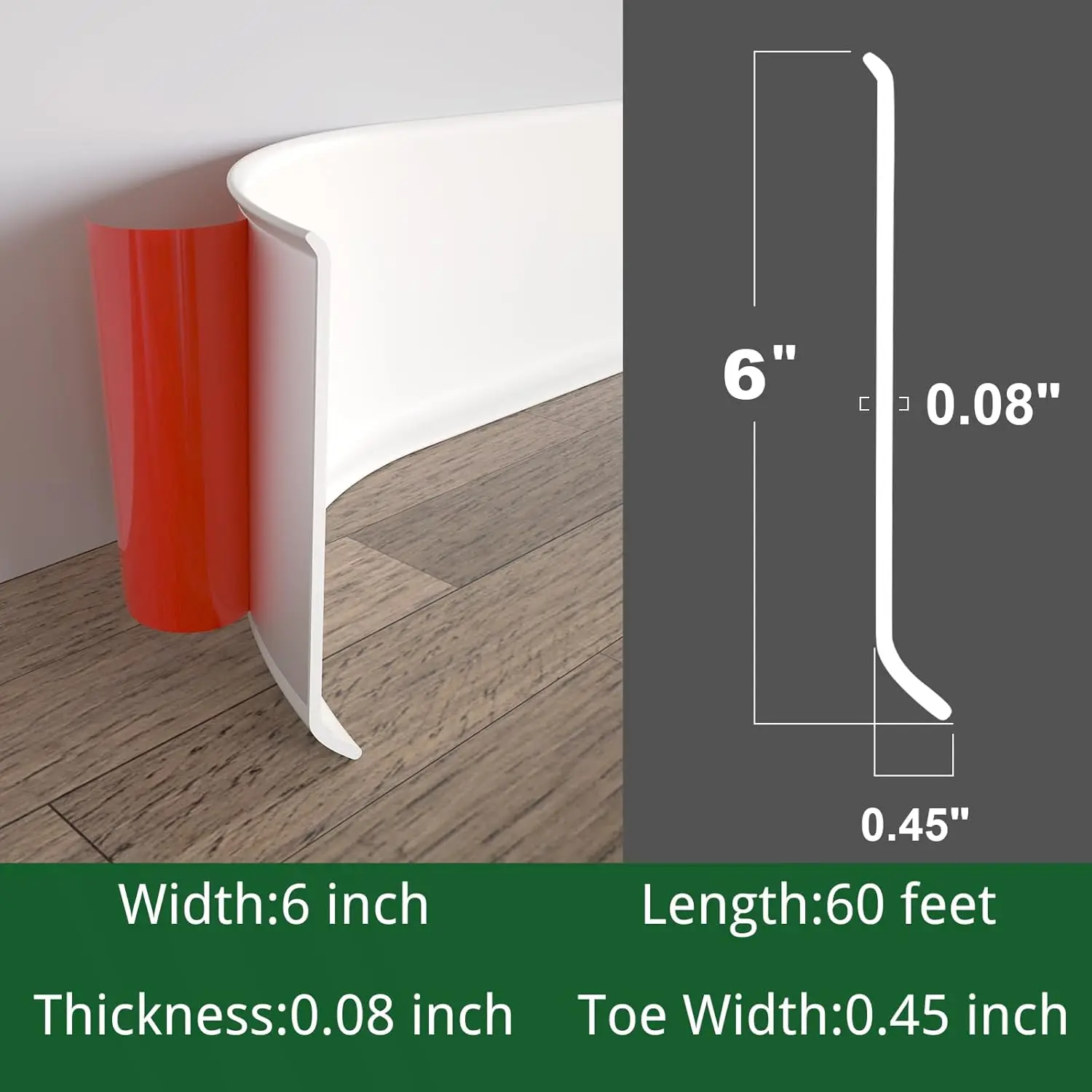 Rodapé Flexível Autoadesivo de - Baseboard Molding Trim avaliação e preço