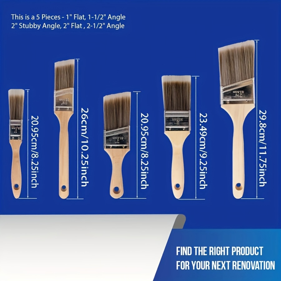 5 pçs escova de pintura de alt - Wood Stain Brush avaliação e preço