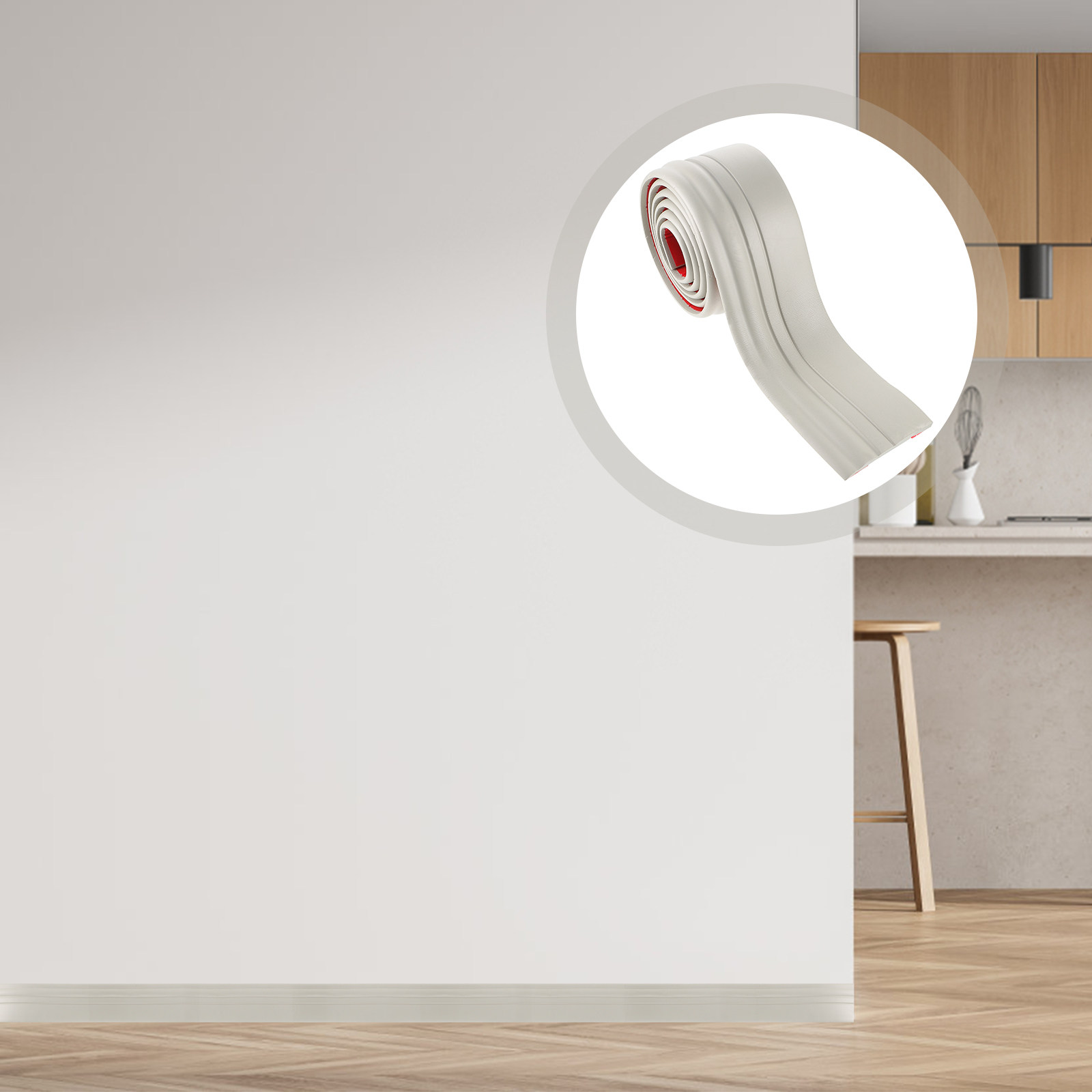 1 Rolo de Rodapé Autoadesivo p - Baseboard Molding Trim avaliação e preço