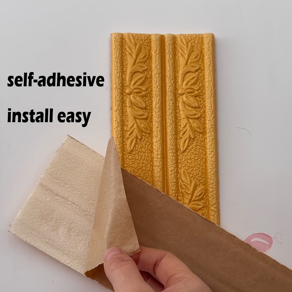 2 pçs em relevo auto adesivo c - Baseboard Molding Trim avaliação e preço