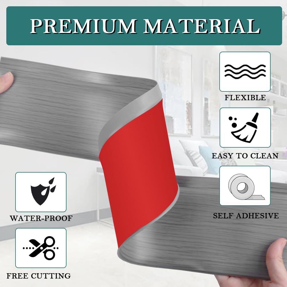 1 Peça de Rodapé Autoadesivo p - Baseboard Molding Trim avaliação e preço