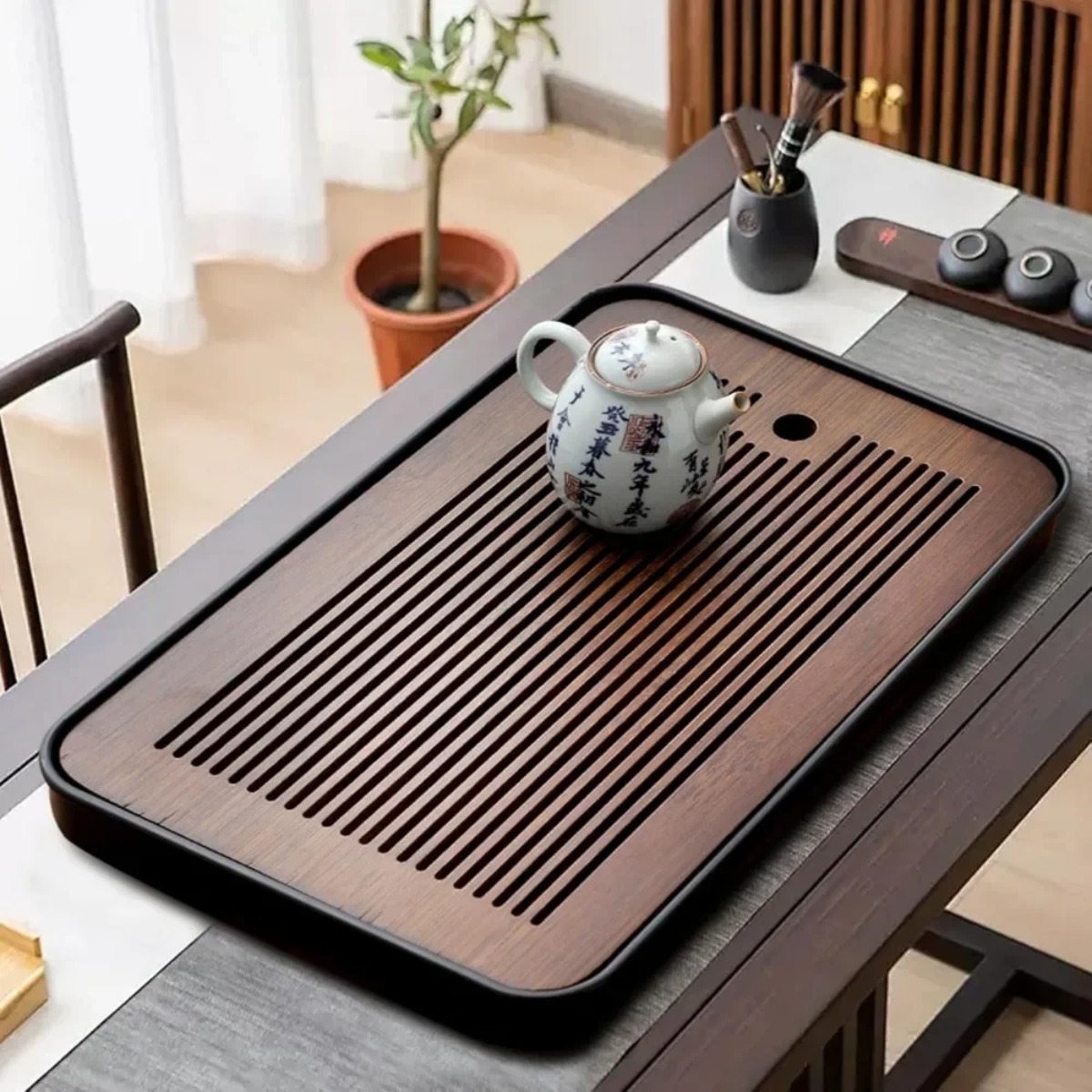 Mesa de chá de bambu destacáve - Home Improvement Mall avaliação e preço